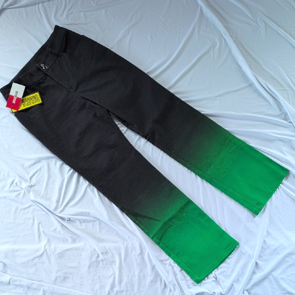 Green Ombre Straight Leg Women's Pants